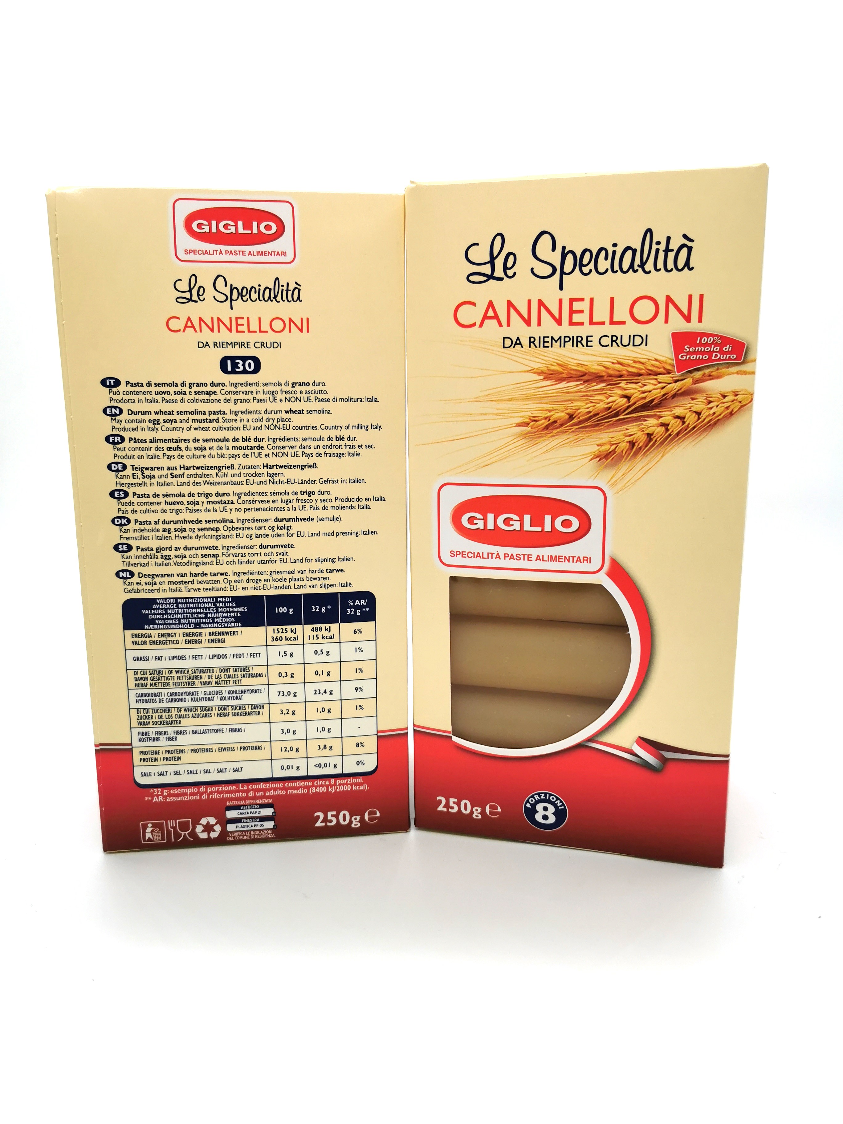 Pâtes et riz Cannelloni