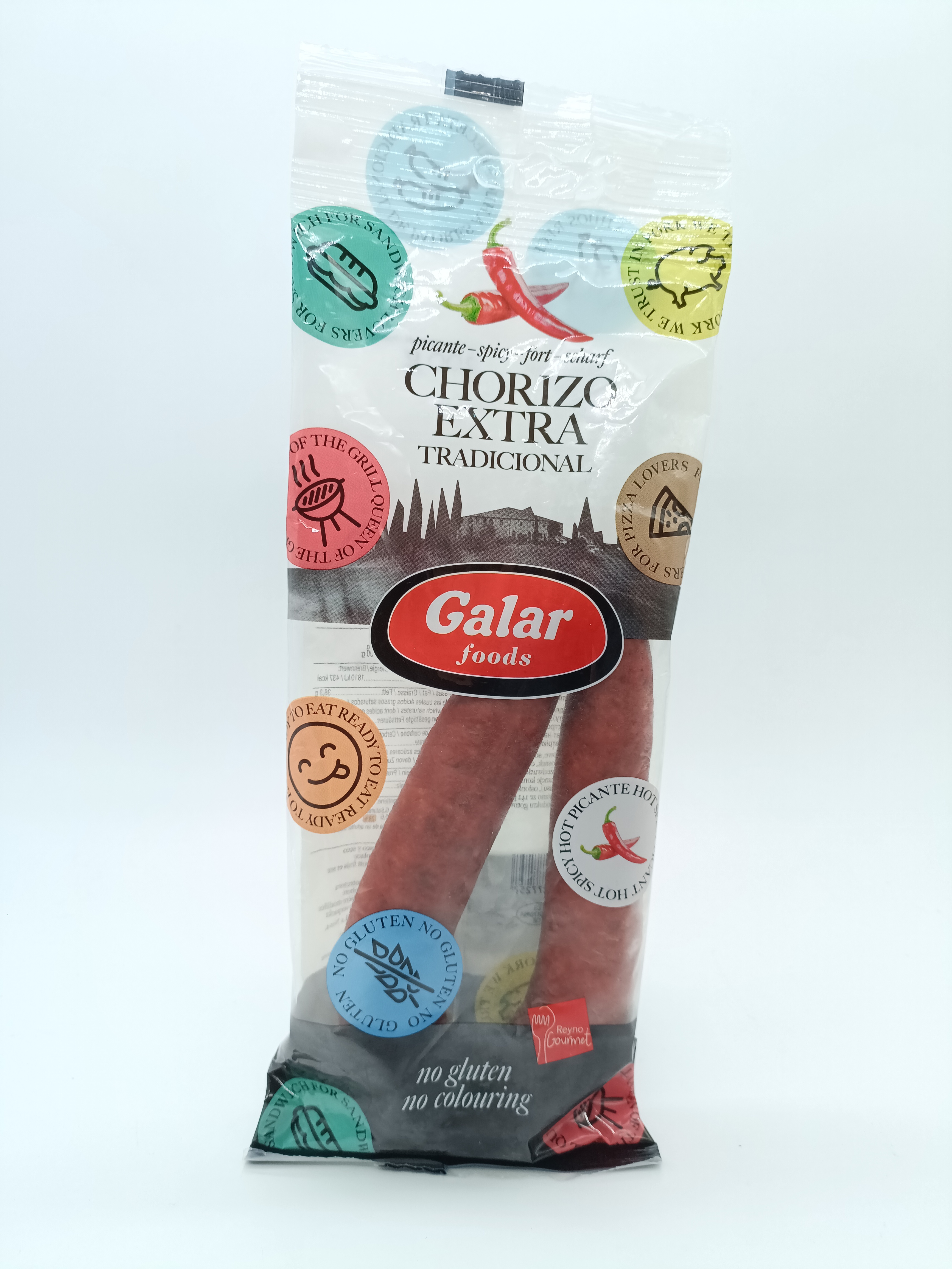 Charcuteries traditionnelles Chorizo pur porc Espagnole piquant