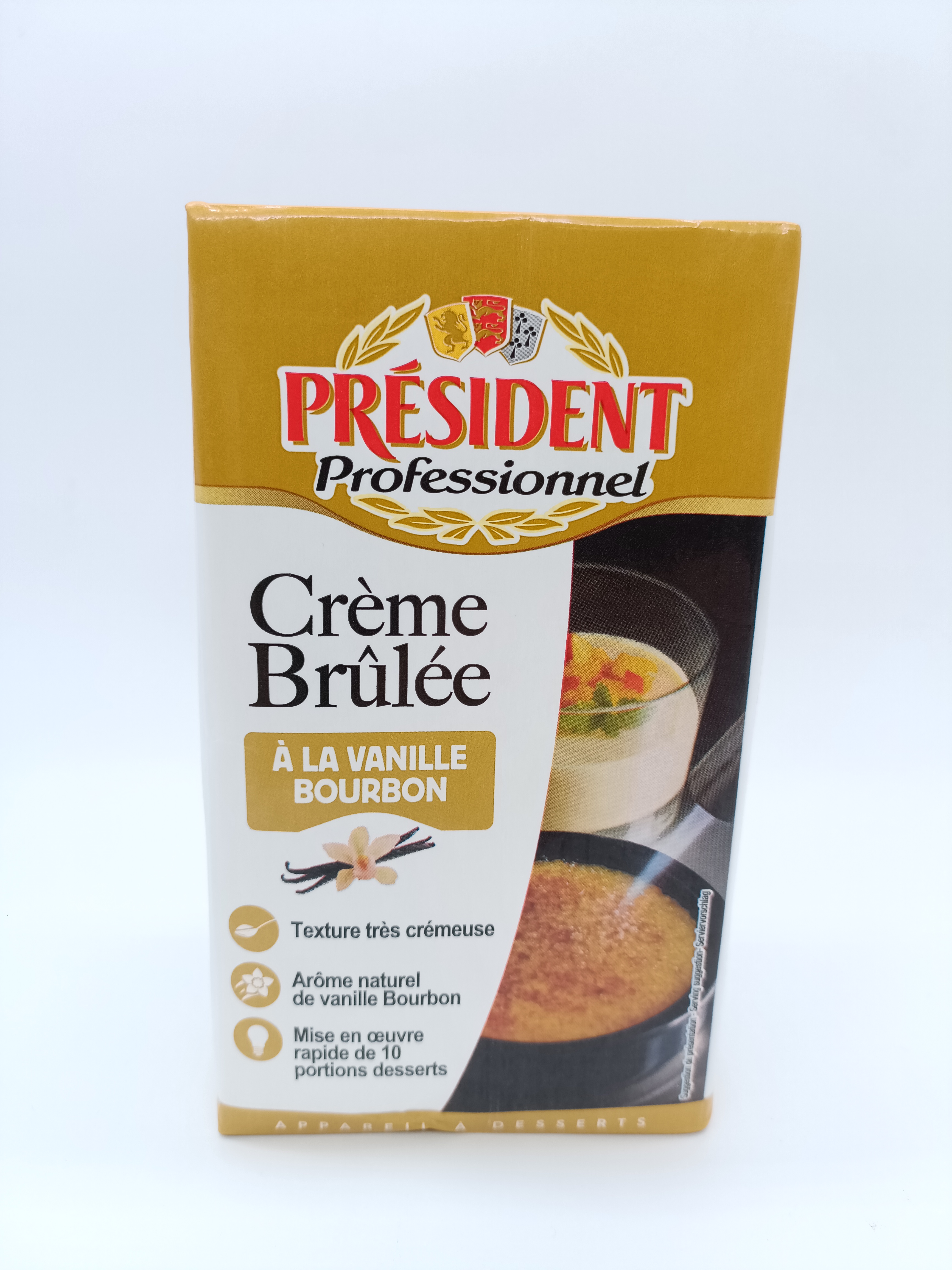 Crèmerie Préparation crème brûlée U.H.T Président