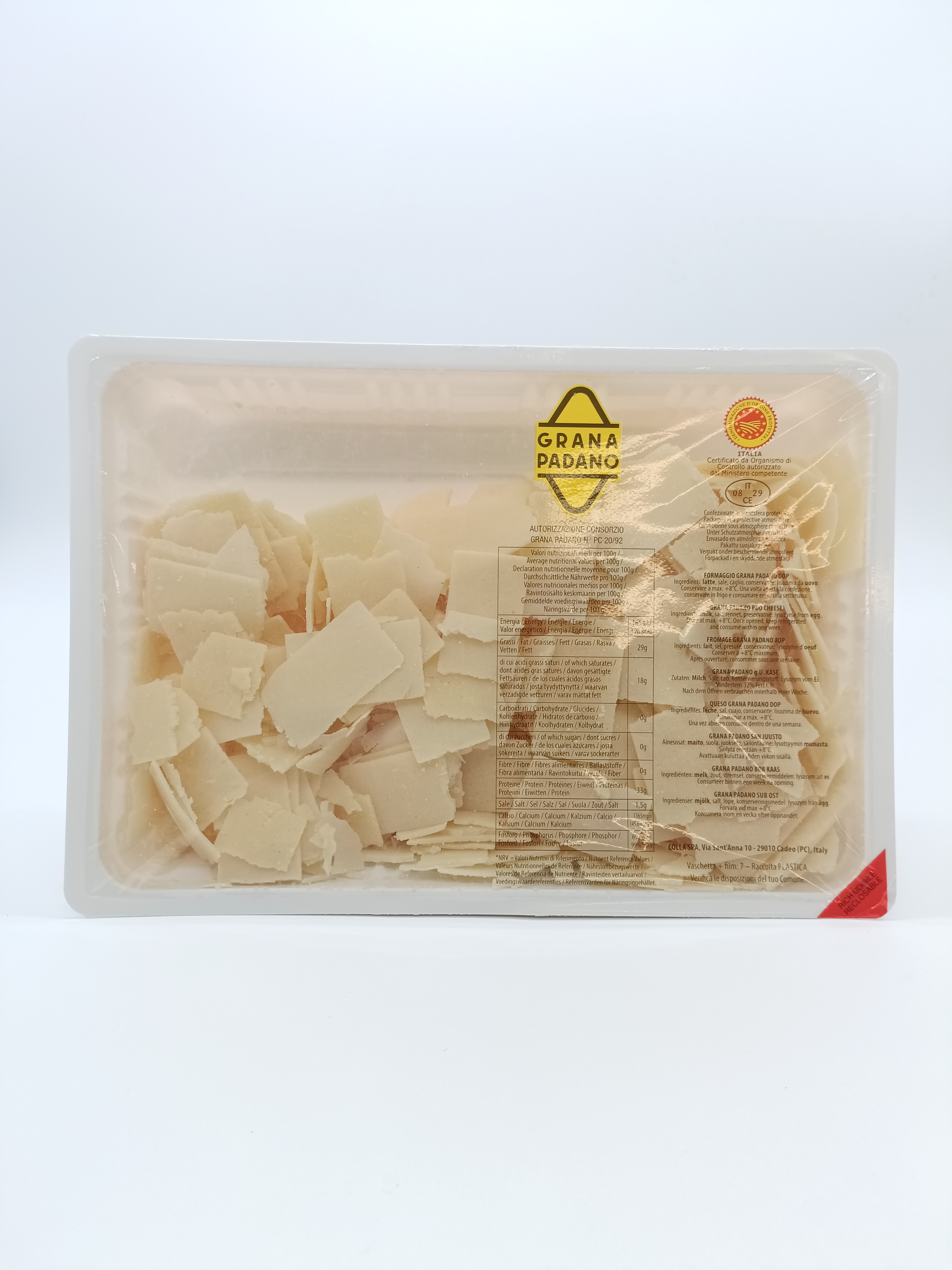 Fromages italiens Grana padano pétales D.O.P