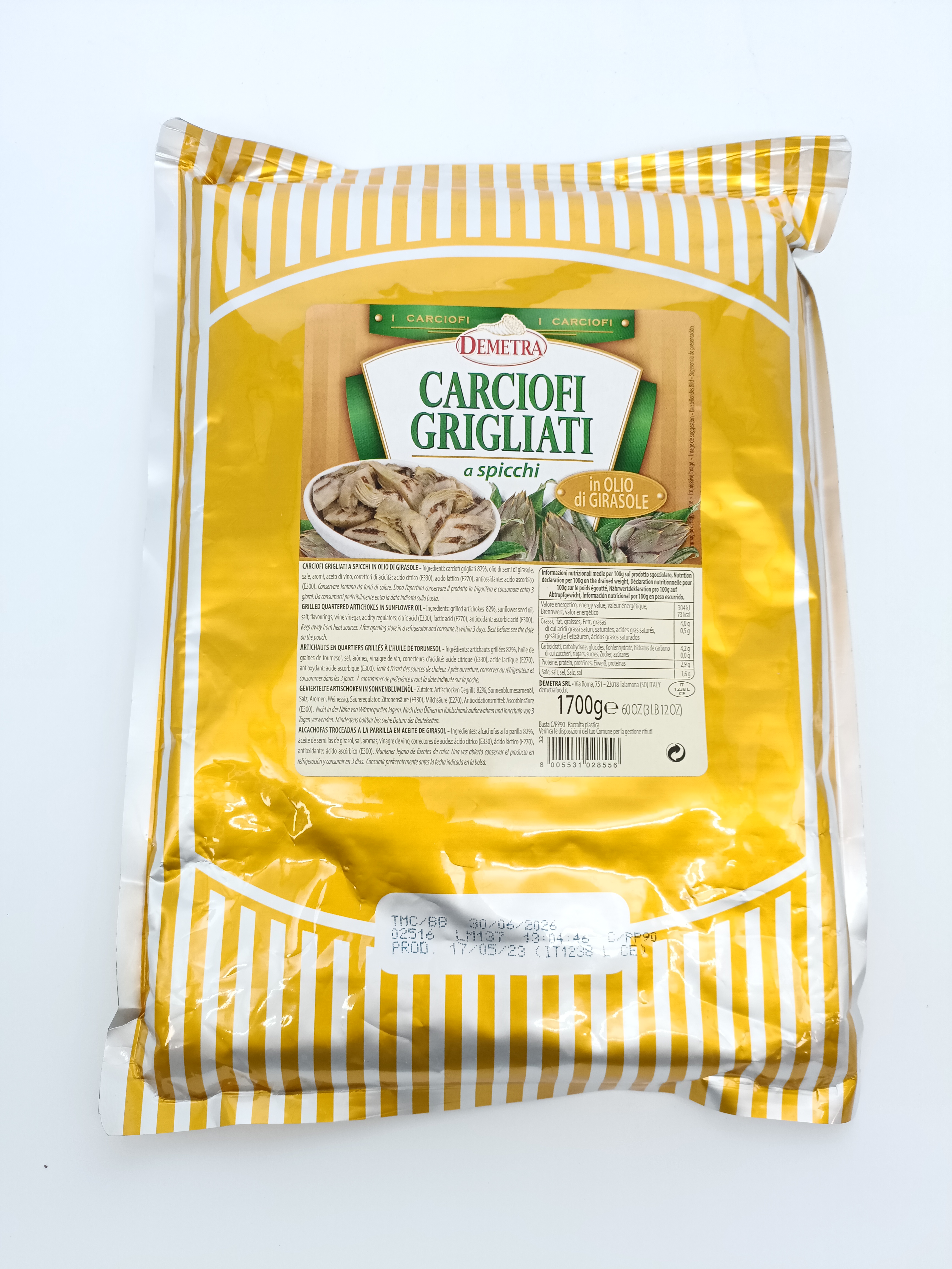 Légumes CŒur d'artichauts grillés à l'huile Demetra